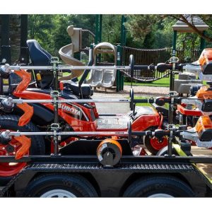 Buyers Products Tool Organizer, Bolt-On Mount to Open Trailer, Holds 3 Landscape Trimmers, Black, Steel, With Padlocks – LT13