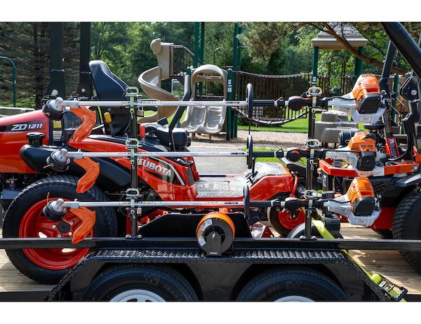 Buyers Products Tool Organizer, Bolt-On Mount to Open Trailer, Holds 3 Landscape Trimmers, Black, Steel, With Padlocks – LT13