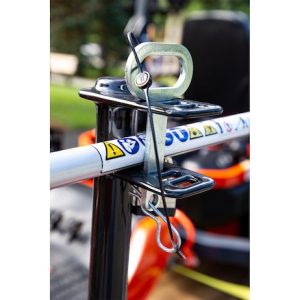 Buyers Products Tool Organizer, Bolt-On Mount to Open Trailer, Holds 3 Landscape Trimmers, Black, Steel, With Padlocks – LT13