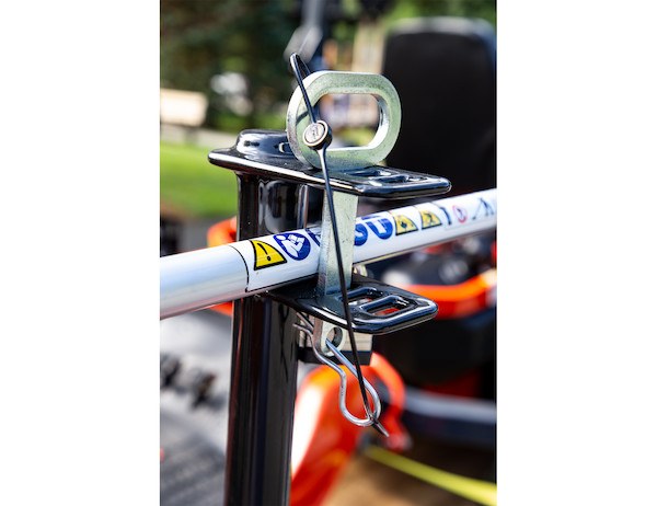 Buyers Products Tool Organizer, Bolt-On Mount to Open Trailer, Holds 3 Landscape Trimmers, Black, Steel, With Padlocks – LT13
