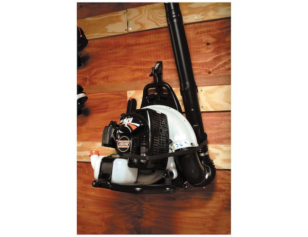 Buyers Products Tool Organizer, Bolt-On Mount to Open or Closed Trailer, Holds 1 Backpack Blower, Black, Steel, With Rubber Hold Down Strap – LT20