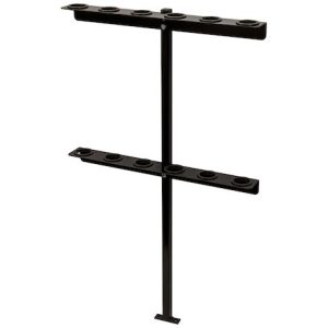 Buyers Products Tool Organizer, Bolt-On Mount to Open Trailer, Holds 6 Straight Handle Tools, Black, Steel – LT35