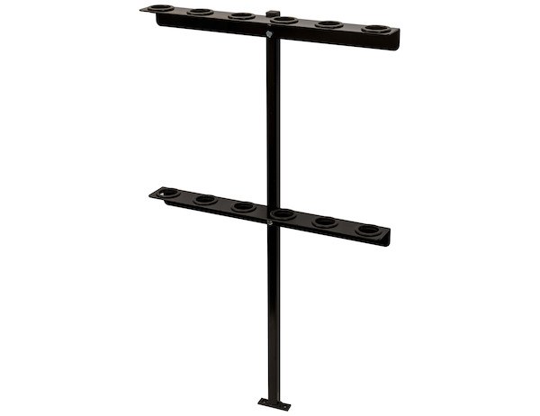 Buyers Products Tool Organizer, Bolt-On Mount to Open Trailer, Holds 6 Straight Handle Tools, Black, Steel – LT35