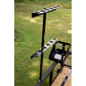 Buyers Products Tool Organizer, Bolt-On Mount to Open Trailer, Holds 6 Straight Handle Tools, Black, Steel – LT35