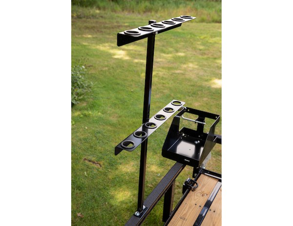 Buyers Products Tool Organizer, Bolt-On Mount to Open Trailer, Holds 6 Straight Handle Tools, Black, Steel – LT35