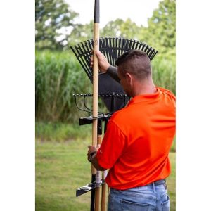 Buyers Products Tool Organizer, Bolt-On Mount to Open Trailer, Holds 6 Straight Handle Tools, Black, Steel – LT35
