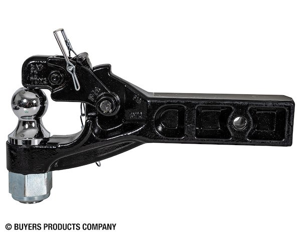 Buyers Products Pintle Hook, 2-1/2 Inch Receiver Mount, 10 Ton Combination Hitch, 20000 Pound Towing Capacity – RM102000