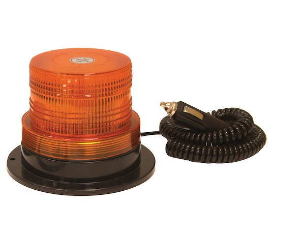Buyers Products Warning Light, 4 Inch Width X 3-3/4 Inch Height, Dome Style, Magnetic and Permanent Mount, Strobe, Amber Lens – SL500A