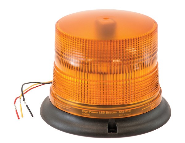 Buyers Products Warning Light, 6.62 Inch Length X 4.87 Inch Height, Dome, Permanent Mount, LED Strobe, Amber, 15 Light Pattern, 12-24 Volt – SL685ALP