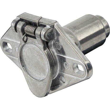 Buyers Products Trailer Wiring Connector Adapter, 6-WAY Truck-Side, Spring-Loaded Door Protects Terminals, Die-Cast Zinc, Single – TC1006