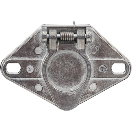 Buyers Products Trailer Wiring Connector Adapter, 6-WAY Truck-Side, Spring-Loaded Door Protects Terminals, Die-Cast Zinc, Single – TC1006