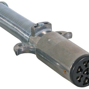 Buyers Products Trailer Wiring Connector Adapter, 7-WAY Trailer-Side, Spring Style Cable Guard Wiring, Die-Cast Zinc, Single – TC2007