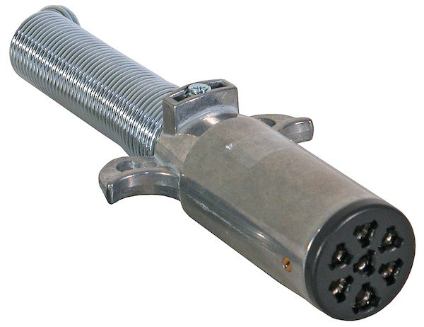 Buyers Products Trailer Wiring Connector Adapter, 7-WAY Trailer-Side, Spring Style Cable Guard Wiring, Die-Cast Zinc, Single – TC2007