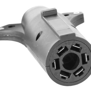 Buyers Products Trailer Wiring Connector Adapter, 7-WAY Flat Pin to 6-WAY Round Pin, Truck Side, Plastic – TC2076P