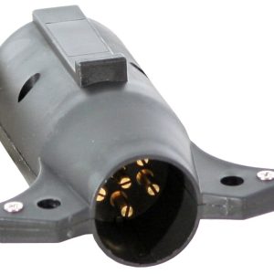 Buyers Products Trailer Wiring Connector Adapter, 7-WAY Flat Pin to 6-WAY Round Pin, Truck Side, Plastic – TC2076P