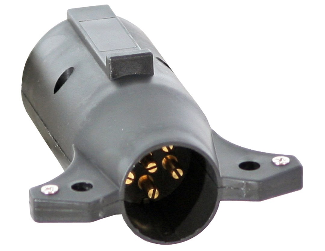Buyers Products Trailer Wiring Connector Adapter, 7-WAY Flat Pin to 6-WAY Round Pin, Truck Side, Plastic – TC2076P
