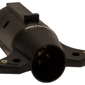 Buyers Products Trailer Wiring Connector Adapter, 7-WAY Flat Pin to 6-WAY Round Pin, Truck Side, Plastic – TC2076P