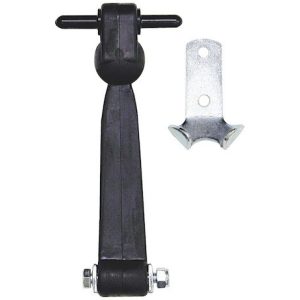 Buyers Products Hood Latch, 7-7/8 Inch Length, T-Handle, Black, Rubber, With Brackets and Pin-With Bumper, Single – WJ208