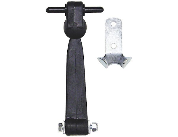 Buyers Products Hood Latch, 7-7/8 Inch Length, T-Handle, Black, Rubber, With Brackets and Pin-With Bumper, Single – WJ208