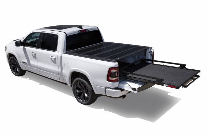 Bedslide Bed Slide, Max Extension, 2000 Pound Capacity, 75 Inch Length X 48 Inch Width, Black Powder Coated Steel Frame, Black Side Rail – 20-7548-MXB