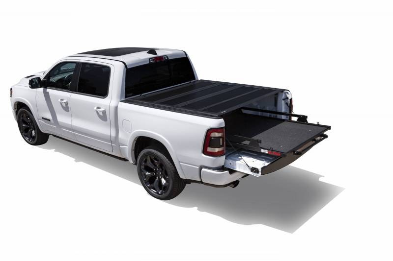 Bedslide Bed Slide, Max Extension, 2000 Pound Capacity, 75 Inch Length X 48 Inch Width, Black Powder Coated Steel Frame, Black Side Rail – 20-7548-MXB