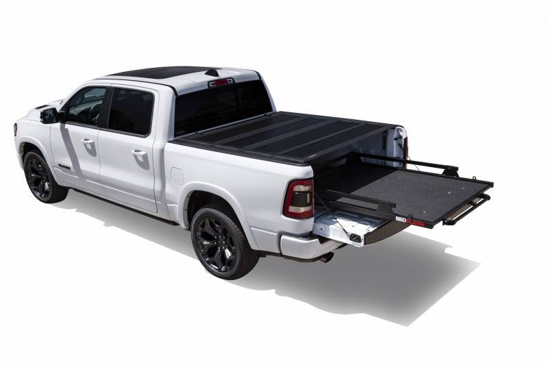 Bedslide Bed Slide, Max Extension, 2000 Pound Capacity, 75 Inch Length X 48 Inch Width, Black Powder Coated Steel Frame, Black Side Rail – 20-7548-MXB