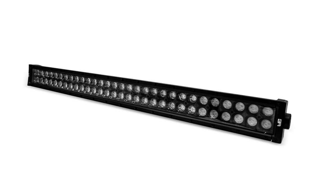 Body Armor Light Bar, Driving/ Fog Light Bar, LED, 30 Inch Length, 60 Clear Bulb, Spot/ Fog Combo Beam, Tinted Lens, Black Aluminum Housing – 40032