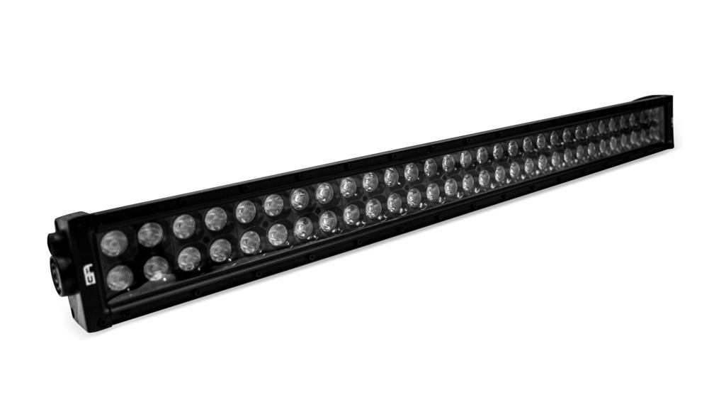 Body Armor Light Bar, Driving/ Fog Light Bar, LED, 30 Inch Length, 60 Clear Bulb, Spot/ Fog Combo Beam, Tinted Lens, Black Aluminum Housing – 40032