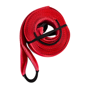 Body Armor Tow Strap, Trail, 3 Inch Width X 30 Feet Long, 30000 Pound Rating, Red, Polyester, Double Hoop – 5139