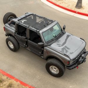 Body Armor Bikini Top, Hook-N-Loop Fastener and J-Hook System Mount, Black, See Through Mesh – 91001