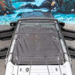 Body Armor Bikini Top, Hook-N-Loop Fastener and J-Hook System Mount, Black, See Through Mesh – 91001