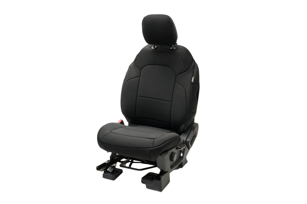 Body Armor Seat Cover, Bucket Seat with Adjustable Headrests, Neoprene, Black, Set of 2 – 91010
