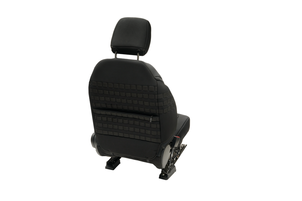 Body Armor Seat Cover, Bucket Seat with Adjustable Headrests, Neoprene, Black, Set of 2 – 91010