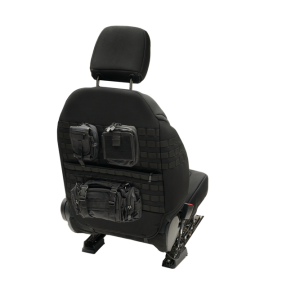 Body Armor Seat Cover, Bucket Seat with Adjustable Headrests, Neoprene, Black, Set of 2 – 91010