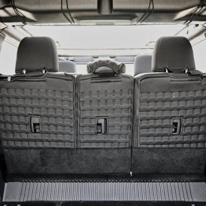 Body Armor Seat Cover, 60 Driver/ 40 Passenger Split Seat with Adjustable Headrests, Neoprene, Black, For One Row – 91011