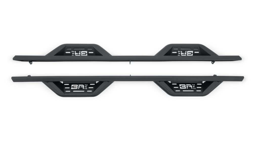 Body Armor Running Board, Ambush, Powder Coated, Black, Steel, Unlighted, Frame Body Mount Bolts – DG-4201