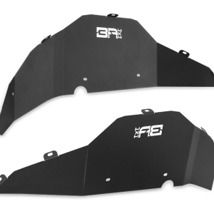 Body Armor Fender Well Liner, Powder Coated, Black, Aluminum, Set of 2, With Mounting Hardware – JL-6101
