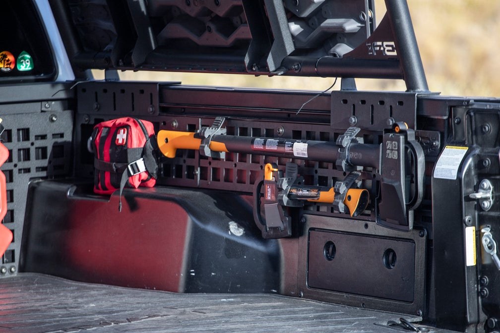 Body Armor Bed Cargo Rack, Over Wheel Well Mount, Bolt on, Black, Steel, Without Tool Box Mounting Kit, Non-Adjustable – TC-7125