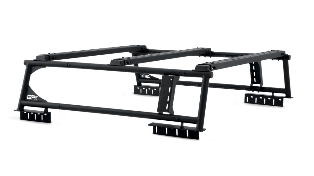 Body Armor Bed Cargo Rack, Overlander®, Bolt on Use Existing Bed Rails, Black, Steel, Without Tool Box Mount Kit, Non-Adjustable Rack – TK-6126