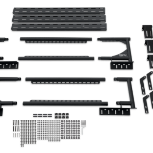 Body Armor Bed Cargo Rack, Overlander®, Bolt on Use Existing Bed Rails, Black, Steel, Without Tool Box Mount Kit, Non-Adjustable Rack – TK-6126