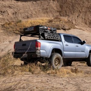 Body Armor Bed Cargo Rack, Overlander®, Bolt on Use Existing Bed Rails, Black, Steel, Without Tool Box Mount Kit, Non-Adjustable Rack – TK-6126
