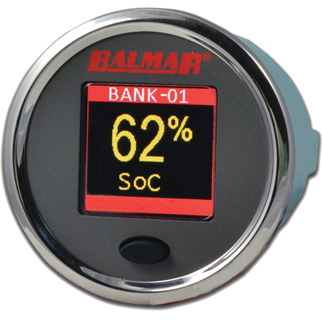 Balmar Battery Monitor, Color Display, Mfg# SG2-200, for Expanding SG200 Battery Monitor System. Fits 2″ Hole Opening. – SG2-0200