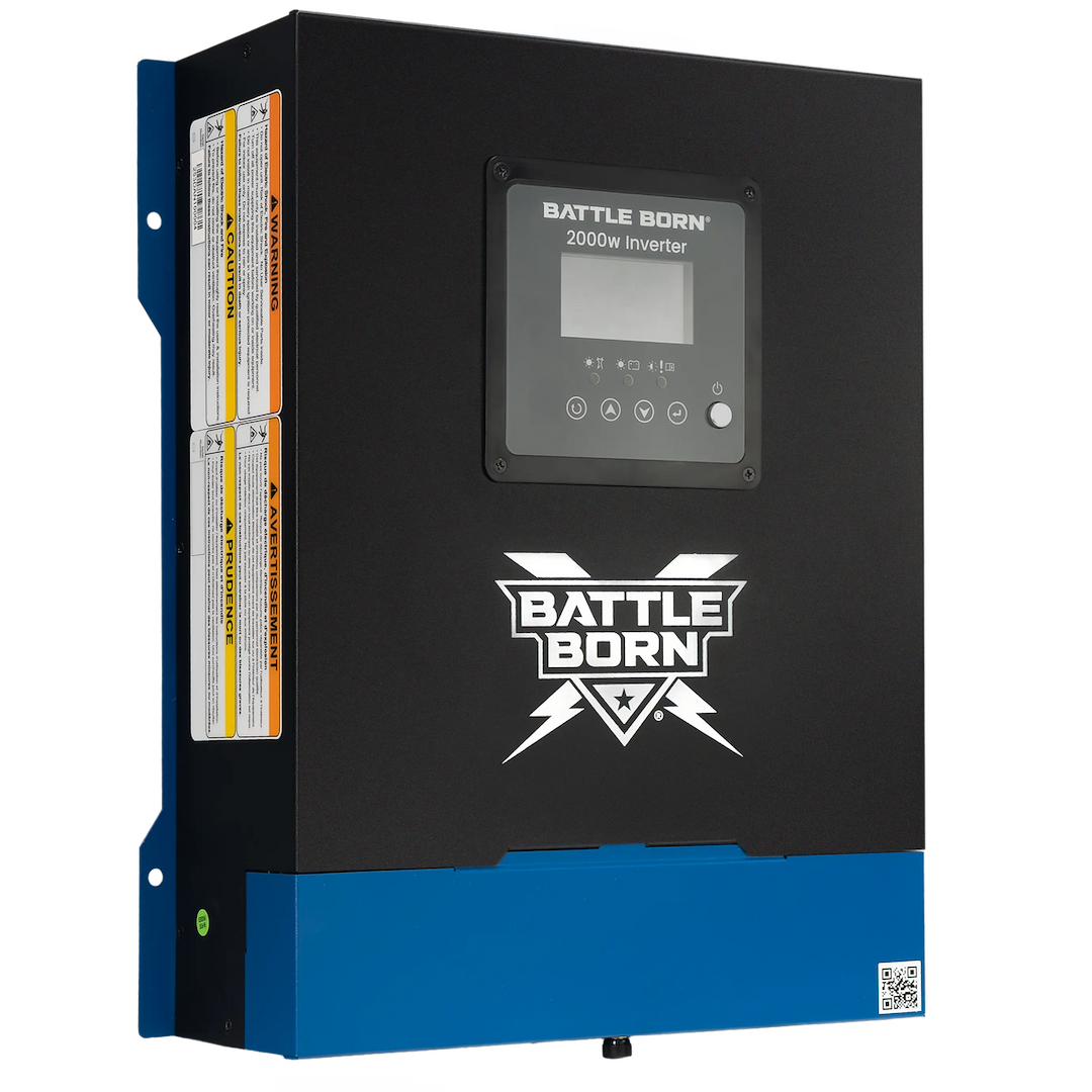 Battle Born Power Inverter, Inverts 12 Volt DC to 120 Volt AC, 2000 Continuous/4000 Peak Watts, 16.7 Ampere Continuous Output – BBI2000