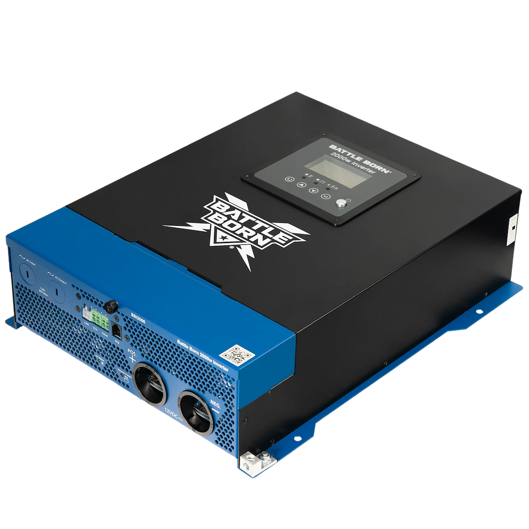 Battle Born Power Inverter, Inverts 12 Volt DC to 120 Volt AC, 2000 Continuous/4000 Peak Watts, 16.7 Ampere Continuous Output – BBI2000
