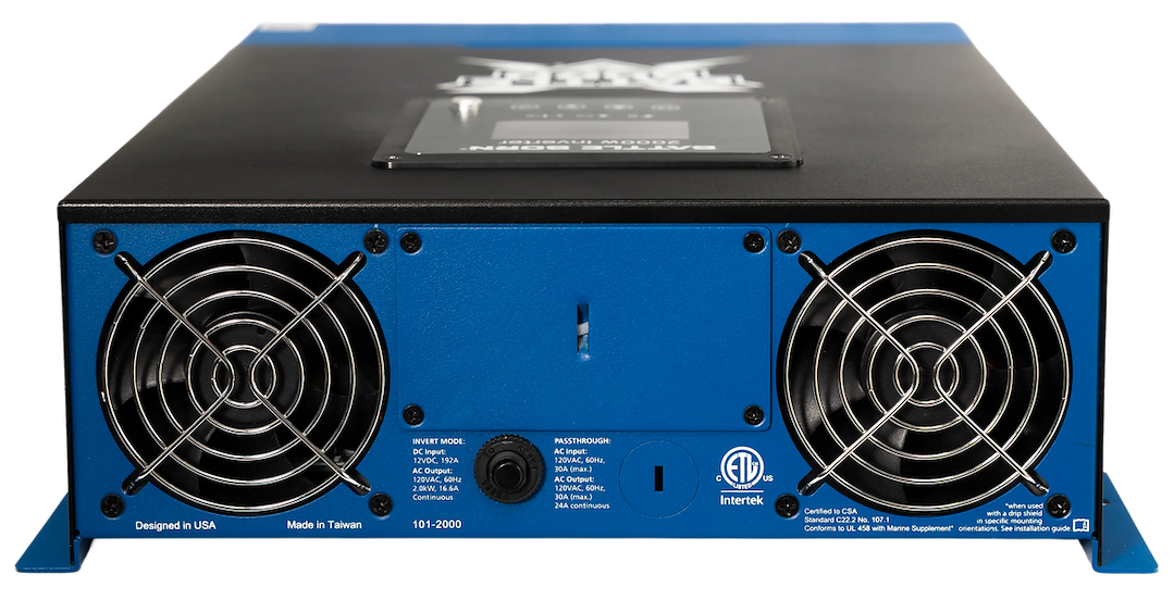 Battle Born Power Inverter, Inverts 12 Volt DC to 120 Volt AC, 2000 Continuous/4000 Peak Watts, 16.7 Ampere Continuous Output – BBI2000