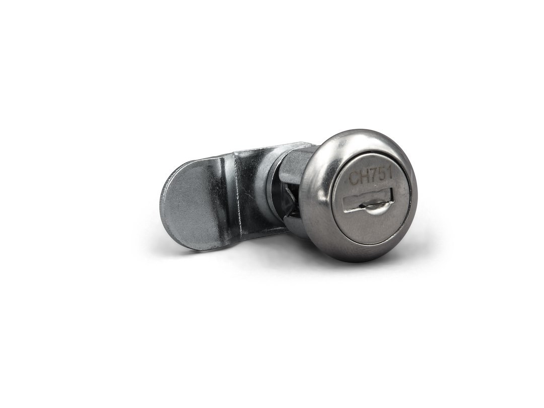 B&b Molders Lock Cylinder, Used for Hatches, Keyed Cam Lock, 1-1/8 Inch Length, Chrome, With 1 Code 751 Key, B&b Cross Reference 00100 – 94151