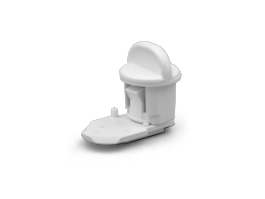 B&b Molders Lock Cylinder, Used for Hatches, Thumb Lock, Polar White, B&b Cross Reference 433PW-A – 94156