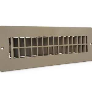 B&b Molders Heating/ Cooling Register, Floor Mount, Rectangular, 2-1/4 Inch Height X 9-7/8 Inch Width Cutout Dimension (2X10) – 94260