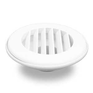 B&b Molders Heating/ Cooling Register, Thermovent Heat Vent, Ceiling Mount, Fits 2 Inch Flexible Ducts, Round – 94261