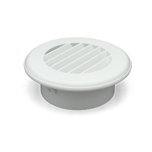 B&b Molders Heating/ Cooling Register, Thermovent Heat Vent, Ceiling Mount, Fits 4 Inch Flexible Ducts, Round – 94264